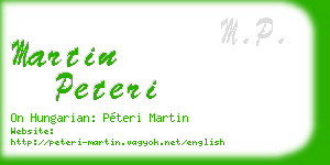 martin peteri business card
